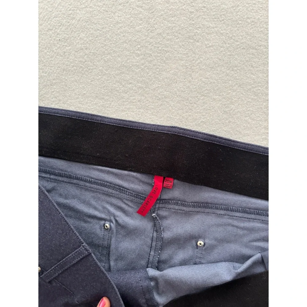 Love Scarlett Pull On Pants 20W Excellent Navy Blue Straight Leg Plus Size